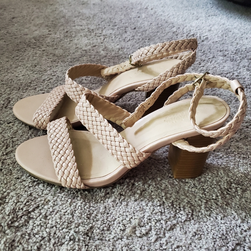 Blush Woven Heels